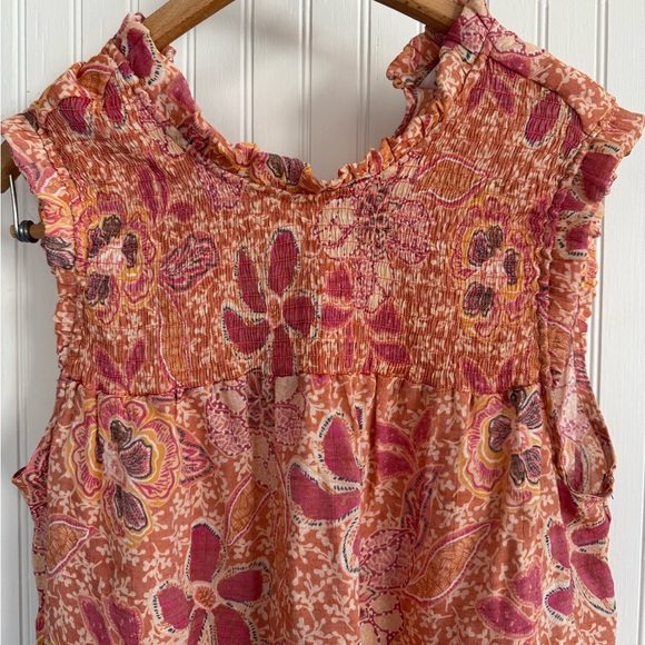 Nanette Lepore Orange Floral Blouse Size Large - Picture 3 of 6